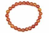 Carnelian Agate Stone Bracelet - Elastic Band - Photo 2